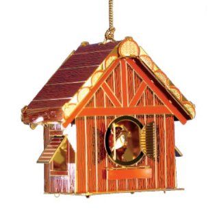 ChemArt Log Cabin Bird House Ornament: Home & Kitchen