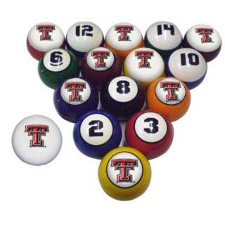 Texas Tech Red Raiders College Billiard Ball Set   16 ball