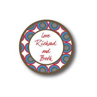 Polka Dot Pear Design   Round Stickers (384r): Office