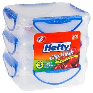 Hefty Clip Fresh Food Storage Container   3 pack   2.5