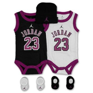 Jordan Infant 5 Piece Jersey Set Black/Pink