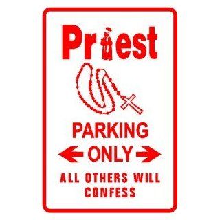 PRIEST PARKING catholic novelty joke NEW sign Home