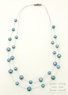 Honora Double Strand Blue Freshwater Pearl Necklace