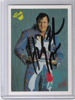 Honky Tonk Man Signature Card 1990 Classic WWF Wrestling WWE