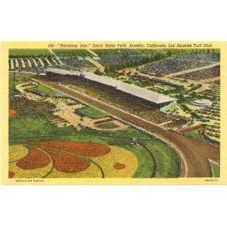 1940s Vintage Postcard Handicap Day at Santa Anita Park
