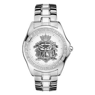 Marc Ecko Mens E95016G3 Signature Crest Silver Stainless Steel Watch