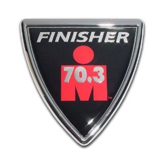 Ironman Metal 70.3 Finisher Shield Auto Emblem : 
