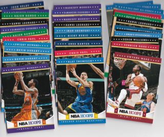 2012 13 NBA Hoops Base Value Lot 185 Cards Total