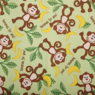Playful Friends Monkey and Hoot Printed Fabric Snaps Pins NIP