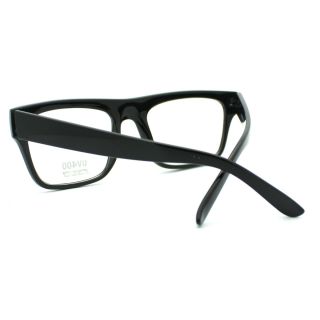 nerdy Square Rectangular Horn Rimmed Clear Lens Glasses New
