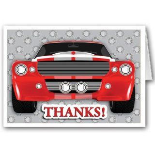 Muscle Car Theme Thank You Note Card   10 Boxed Cards