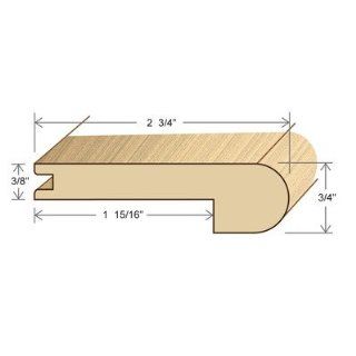 78 Solid Hardwood Unfinished Red Oak Stair Nose for 5/8