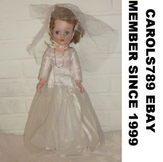Horsman Cindy Bride Doll 20 Wedding Swivel Waist 1950s