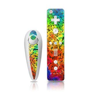 Tie Dyed Explosion Design Nintendo Wii Nunchuk + Remote