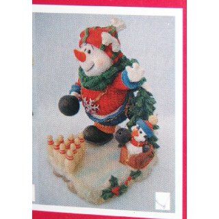 Bowling Snowman with Penguin Holiday Figurine All Star