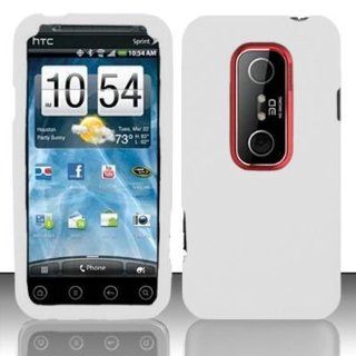 WHITE Soft Silicone Skin Cover Case for HTC EVO 3D (Sprint
