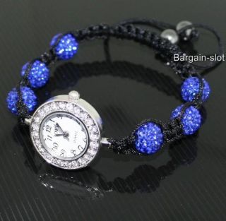 Shamballa Crystal Disco Ball Bracelet Diamante Shambala Watch