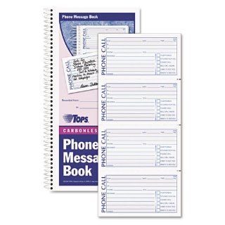 TOPS Products   TOPS   Spiralbound Message Book, 2 3/4 x 5