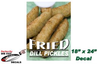 Huge Fried Dill Pickles 18x24 Decal for Food Stand Midway Carnival