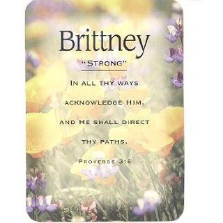 Brittney   Meaning of Brittney   Name Cards with Scripture