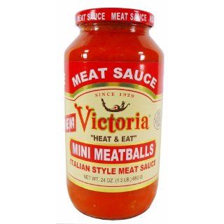 Victoria Heat & Eat Meatballs Sauce, 25 Oz. Grocery