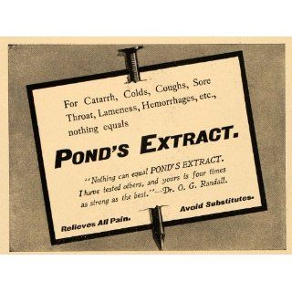 1898 Vintage Ad Ponds Extract Quackery Cure Pain Relief