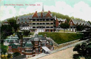 Hot Springs Arkansas AR 1908 Old Army Navy Hospital Vintage Postcard