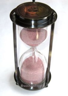 An hourglass measures the passage of a few minutes or an hour of time