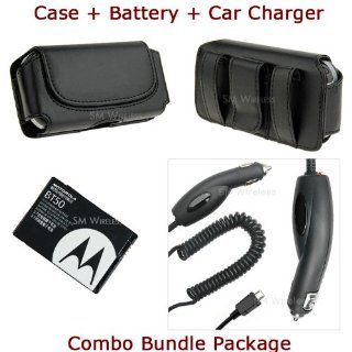 For Motorola A455 Rival Case + OEM BT50 Battery + Car