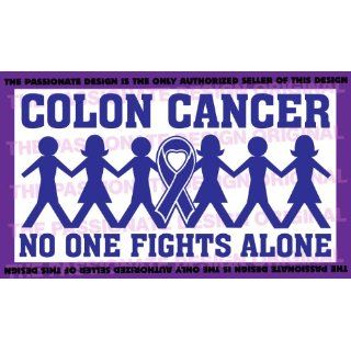 Colon Cancer Decal No One Fights Alone 5 X 9 A516