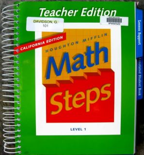 Houghton Mifflin Math Steps 1st Grade Level 1 Mathsteps
