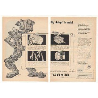 1953 Boris Artzybasheff Metal Giant art Lycoming 2 Page