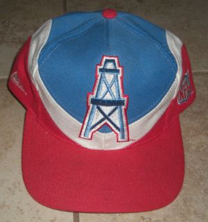 Houston Oilers Vintage 1990s Snapback Hat Apex One Wave NFL