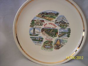 Vintage Arkansas Hot Springs National Park Souvenir Plate