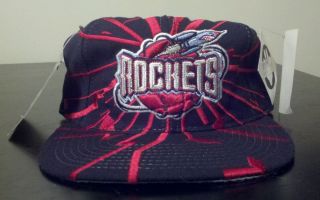Vintage Rare NBA Houston Rockets Starter Snapback Hat Cap Script