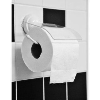 Suction Toilet Paper Holder, White