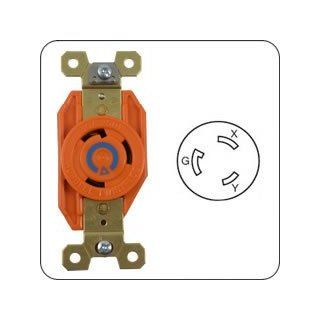 Hubbell Wiring Device Kellems Receptacle, Twist Lock, L6 30R, IG2620
