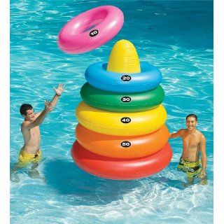 Swimline Giant Ring Toss Game with 6 Colorful Rings Toys