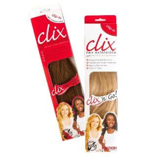 Clix Clip in Hair Extensions   Full head, 100% Human Hair