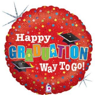 Happy Graduation Way to Go Red Dots 18 Balloon Mylar