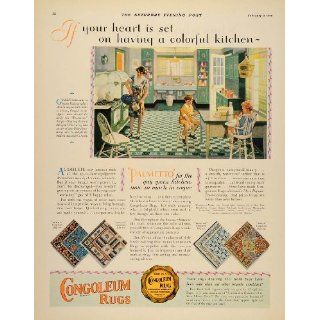 1929 Ad Congoleum Rugs Kitchen Floor Covering Gold Seal