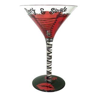 Top Shelf Sexy and Single Martini Glass