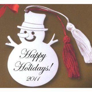 Happy Holidays 2011 Metal Snowman Ornament Everything