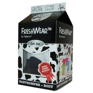 Baby Bodysuit   Cow Print Baby Romper by Freshwear (Medium