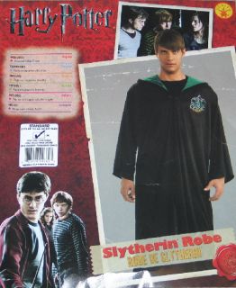 Harry Potter Deluxe House of Slytherin Adult Hooded Robe New SEALED