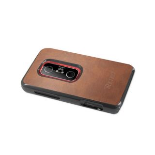  Brown Leather Hard Case Cover for HTC EVO 3D High Quality