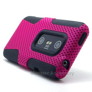 Pink Apex Hard Case Gel Cover for HTC EVO V 4G Virgin Mobile 3D