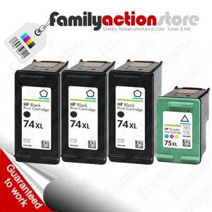 HP 74XL HP 75XL 3 Blk 1 CLR CB336WN CB338WN HP75 XL Ink Green Products