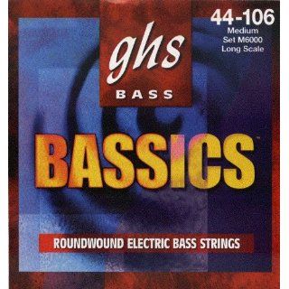  Bassics Roundwound, 34 Scale, .044 .106, M6000 Musical Instruments