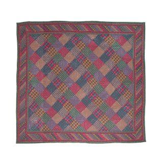  Log Cabin Quilt Luxury, King, 120 Inch by 106 Inch